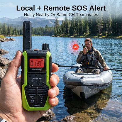 Radioddity HD-2 Walkie Talkies |  FRS/PMR | IP67 Waterproof & Heavy-Duty | Cold-Weather Ready | Emergency USB-C Power Output | 2500mAh Battery | Dual PTT | NOAA Alerts