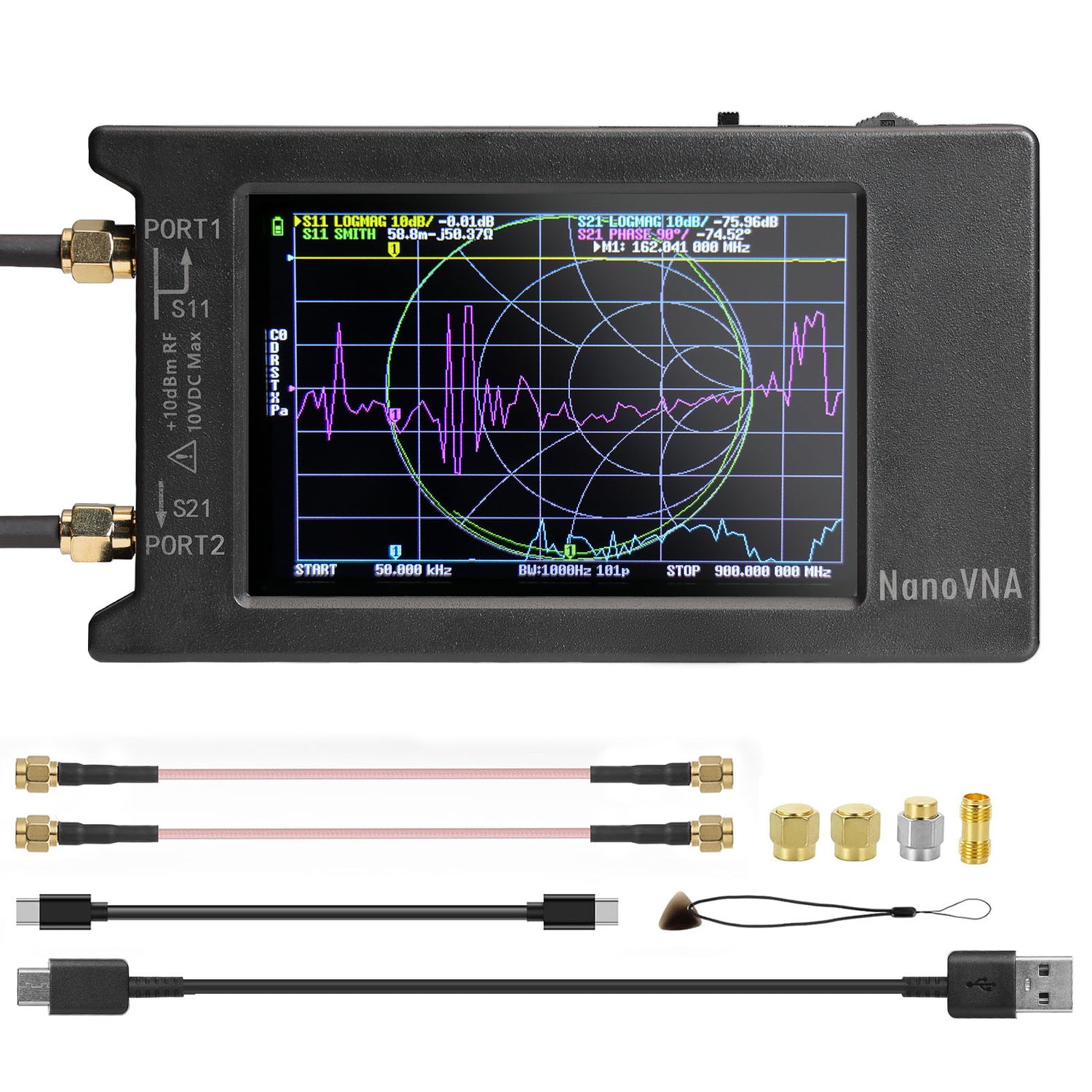 NanoVNA-H4 Vector Network Analyzer package content