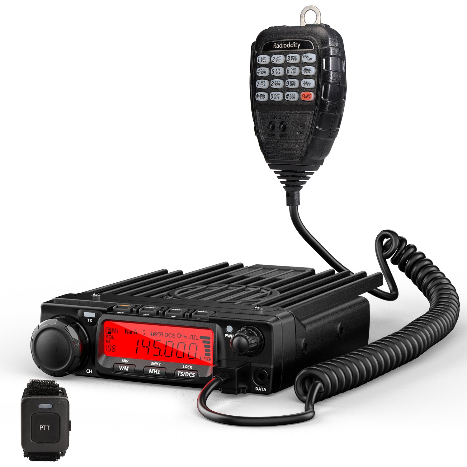 Radioddity VB70-B Mobile Radio | VHF | Max 70W | Bluetooth PTT | Background Noise Reduction | Air Band - Radioddity