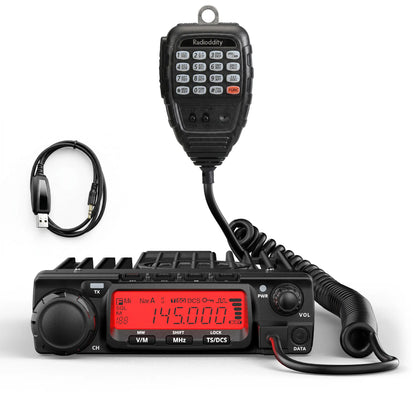 Radioddity VB70 VHF Mobile Radio | 70W High Power | 144-148MHz & Airband | 510 CH | Noise Cancelling | Remote Kill/Wake | For Trucks & Off-road