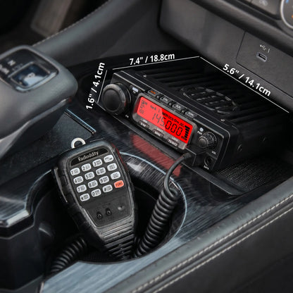 Radioddity VB70 VHF Mobile Radio | 70W High Power | 144-148MHz & Airband | 510 CH | Noise Cancelling | Remote Kill/Wake | For Trucks & Off-road