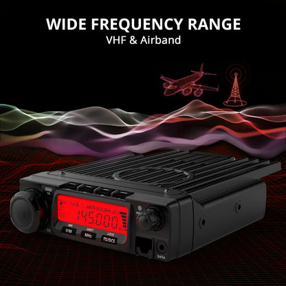 Radioddity VB70 VHF Mobile Radio | 70W High Power | 144-148MHz & Airband | 510 CH | Noise Cancelling | Remote Kill/Wake | For Trucks & Off-road