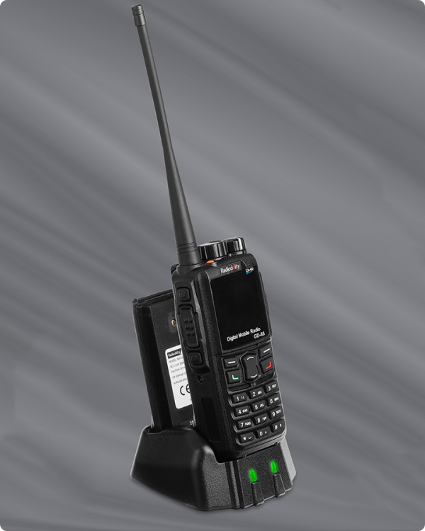 Radioddity GD-88 and battery on charger