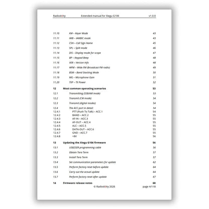 [eBook] Radioddity Extended Manual for Xiegu G106 - Radioddity