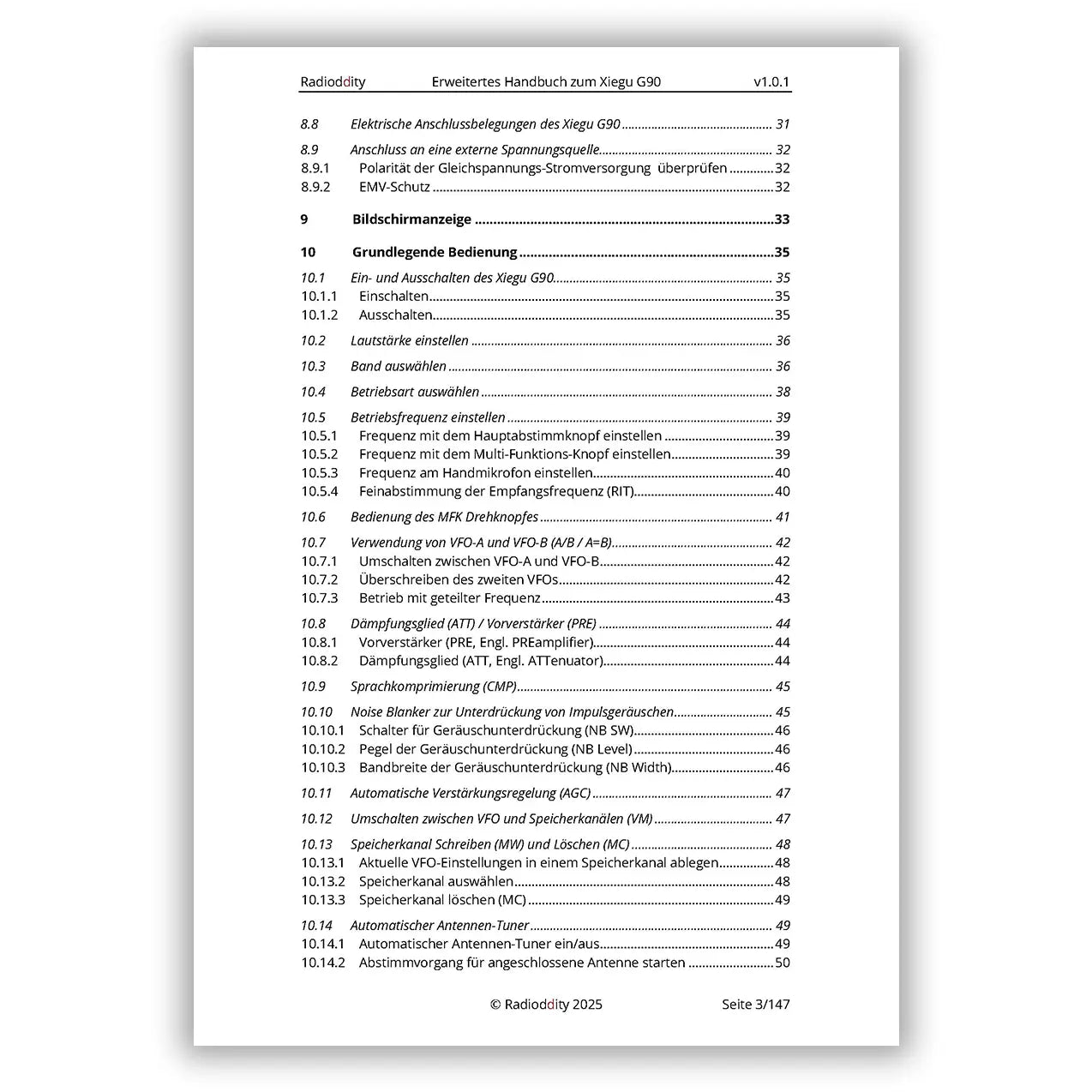 [eBook] Radioddity Extended Manual for Xiegu G90 - Radioddity