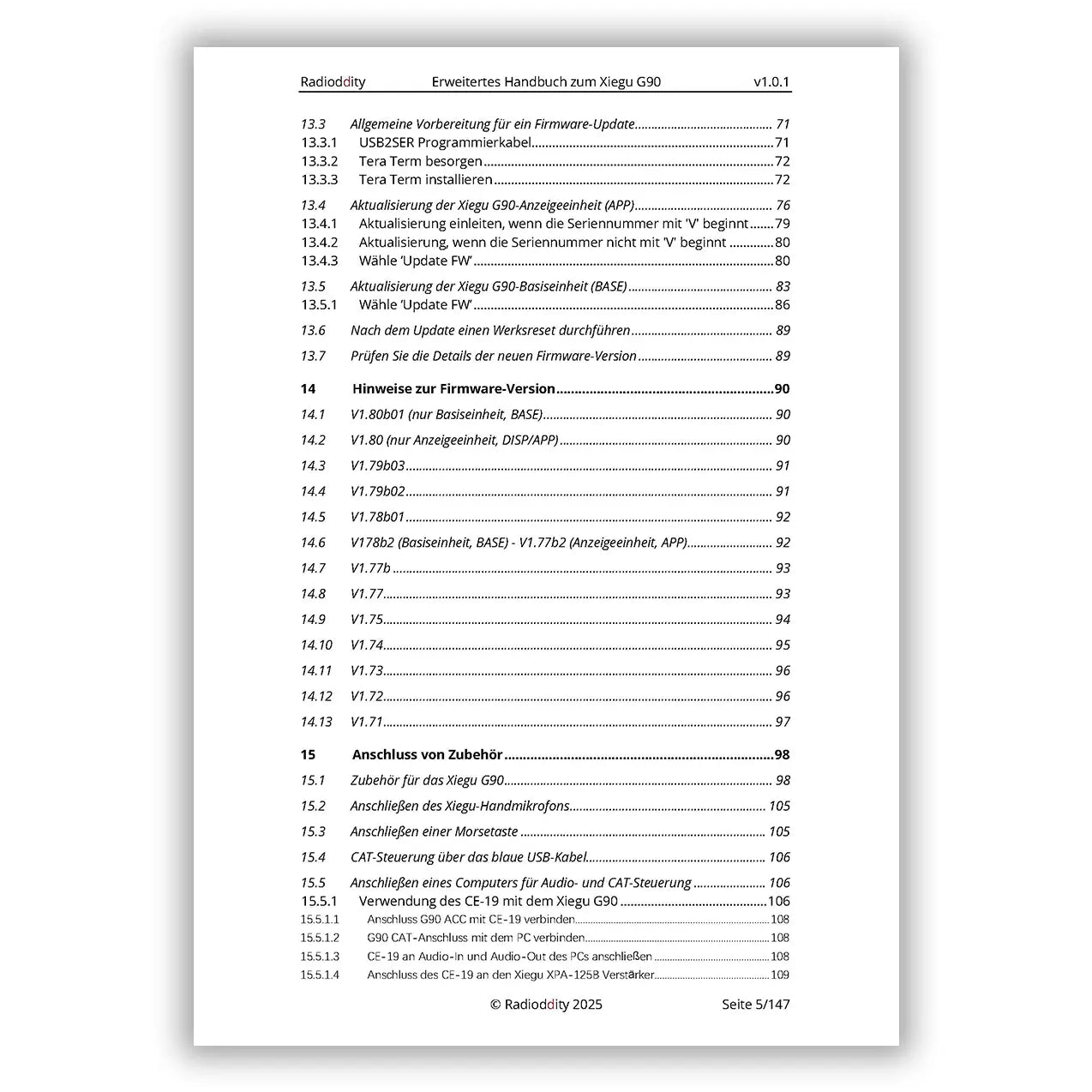 [eBook] Radioddity Extended Manual for Xiegu G90 - Radioddity