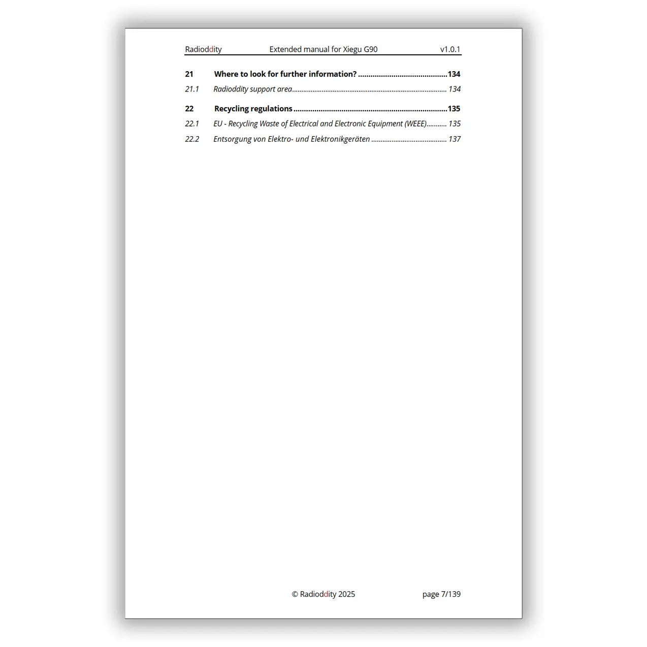 [eBook] Radioddity Extended Manual for Xiegu G90 - Radioddity