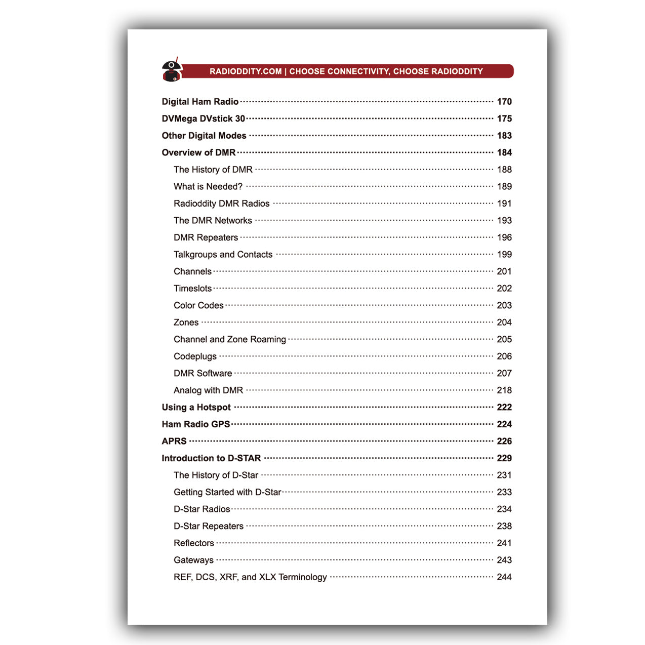 Radioddity The Big Book of Ham Radio Table of contents