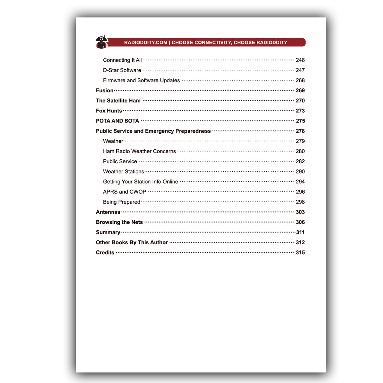 Radioddity The Big Book of Ham Radio Table of contents