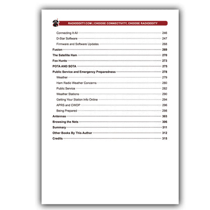 Radioddity The Big Book of Ham Radio Table of contents