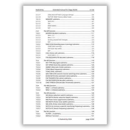 [eBook] Radioddity Erweitertes Handbuch zum Xiegu X6200