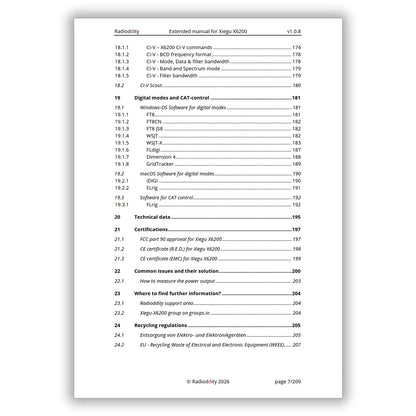 [eBook] Radioddity Erweitertes Handbuch zum Xiegu X6200