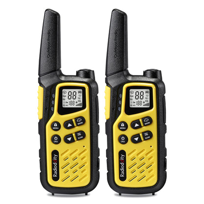 Radioddity FS-T7 FRS Radio [Yellow version]| License Free | USB-C Charging | Dual Watch | VOX | Flashlight | NOAA