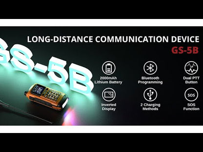 Radioddity GS-5B Analog Radio | 5W | Dual PTT | Bluetooth Programming | S-Meter | USB Charging