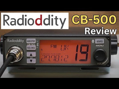 Radioddity CB-500 CB Radio | 4W | AM FM | Noise Reduction | 7 Color Backlit | NOAA