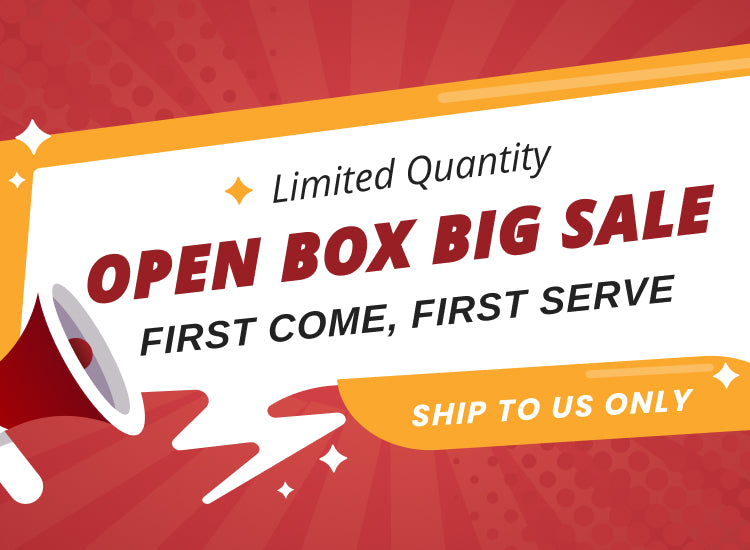 Open box sale banner