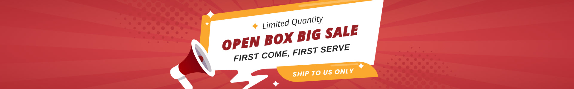 Open box sale banner