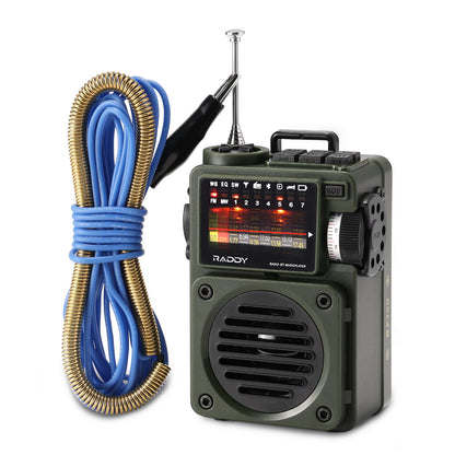 Raddy RF750 Shortwave Radio | AM/FM/SW/WB | Portable Digital Rechargeable | Bluetooth 5.0 - Radioddity