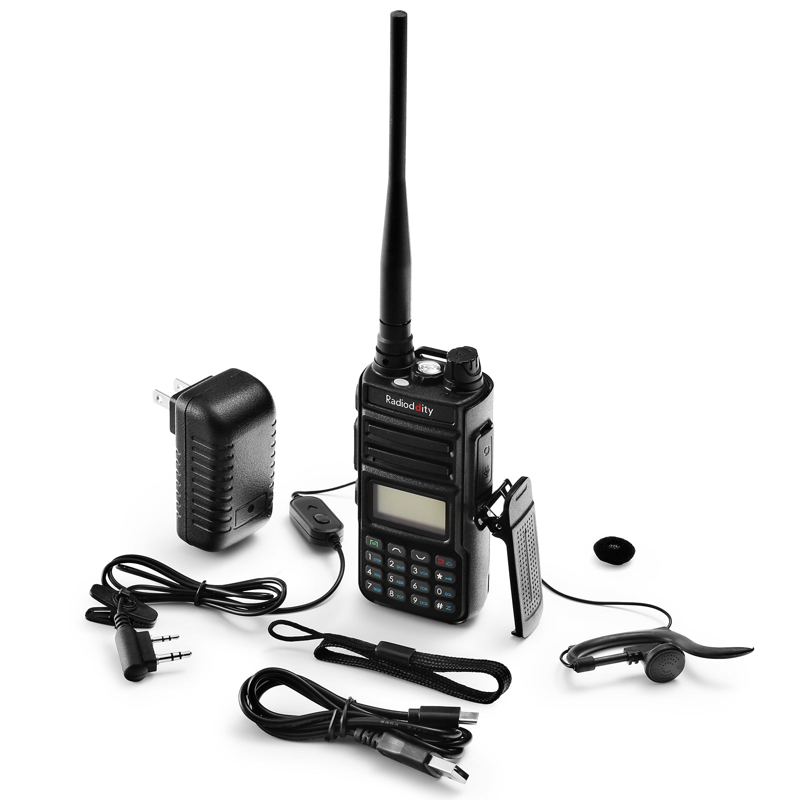 Radioddity GM-30 GMRS Radio | 5W | VHF & UHF Scanner | NOAA | USB-C | SYNC - Radioddity