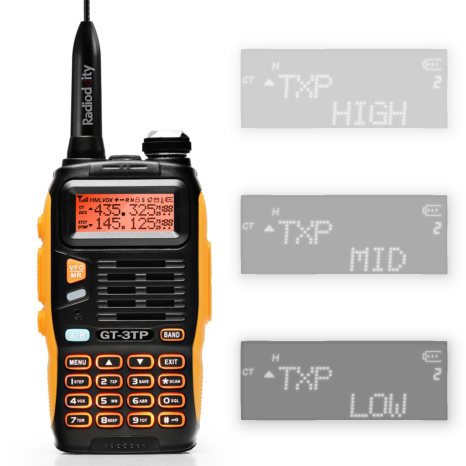 Baofeng GT-3TP Mark III Two way Radio + Remote Speaker - Radioddity