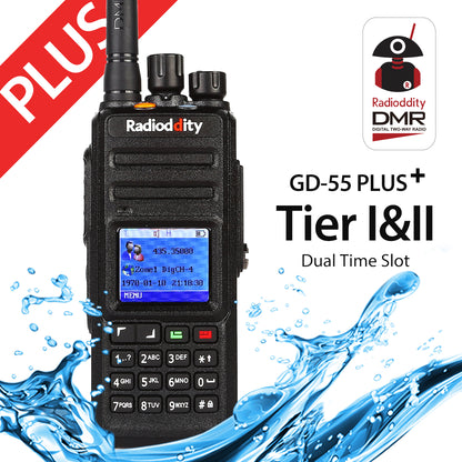 Radioddity GD-55 Plus | UHF DMR | 2800mA | 10/4W | Waterproof | Record - Radioddity