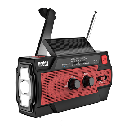 Raddy SW3 Emergency Survival Radio | 4000mAh | Hand Crank | Solar-Powered | FM/AM/NOAA - Radioddity