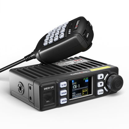 Radioddity DB20-UV Mobile Radio | Dual Band | 20W | Display Sync | 500 Channels | VOX - Radioddity