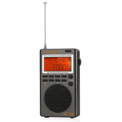 Raddy RF760 SSB Shortwave Radio FM AM SW CB VHF UHF WX AIR Marine Full Band Receiver | NOAA Alert | Rechargeable - Radioddity