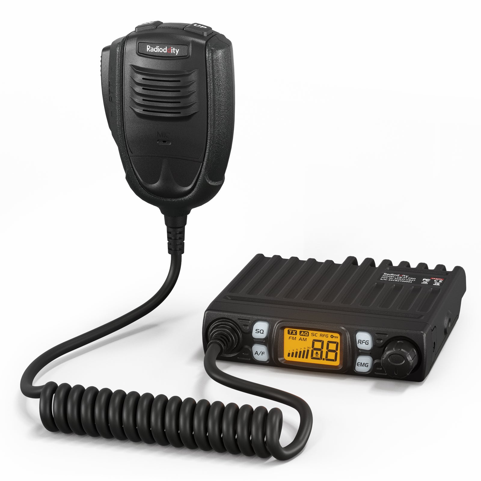 Radioddity CB-27 Pro CB Radio | AM/FM for US | 4W | VOX | RF Gain | Squelch Control - Radioddity