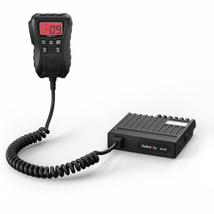 Radioddity CS-47 One Hander CB Radio | LCD Mic with Built-in Speaker | 7-Color Backlit | AM/FM | RF Gain | VOX - Radioddity