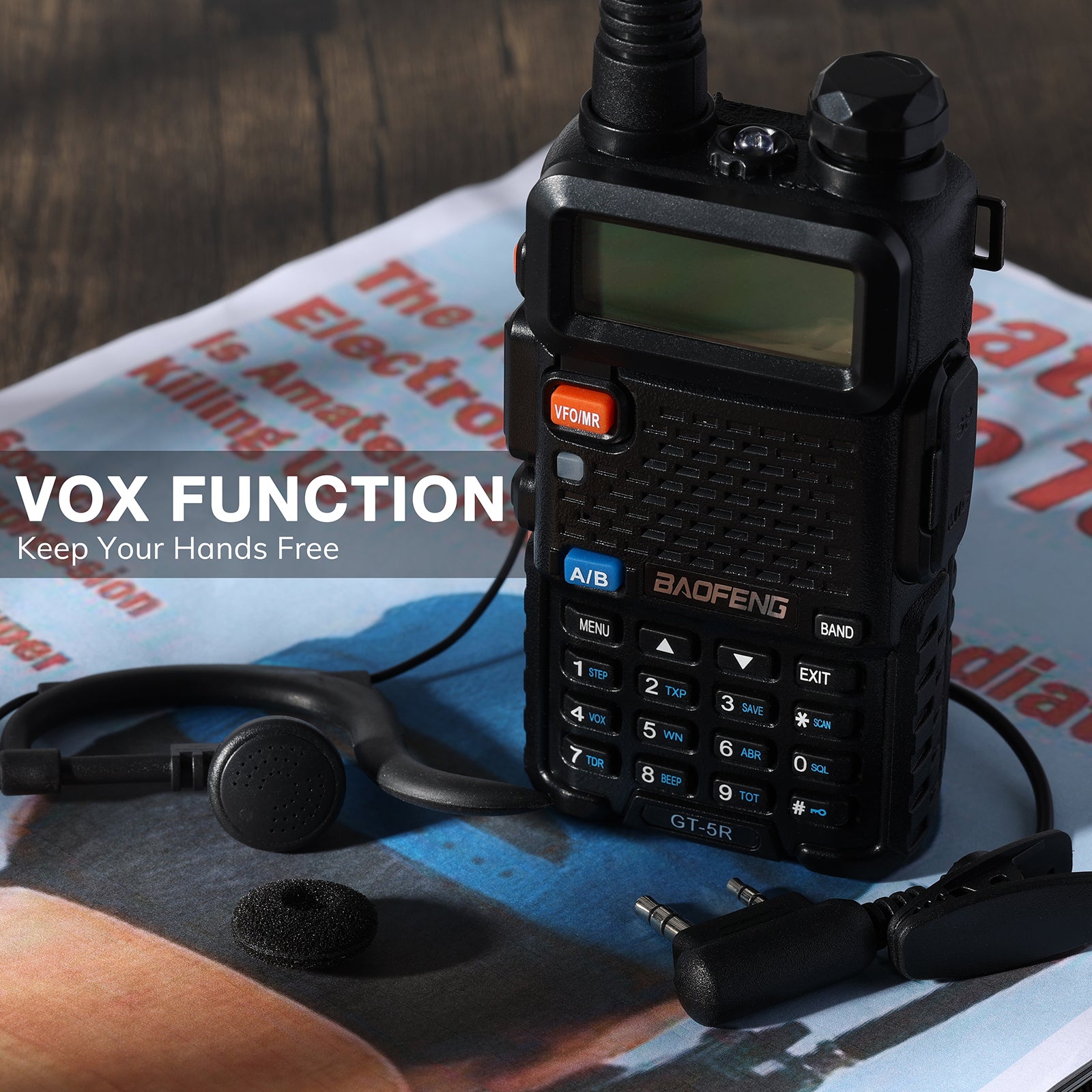 Baofeng GT-5R 5W Dual Band Radio [Upgraded Legal Version of UV-5R] - Radioddity