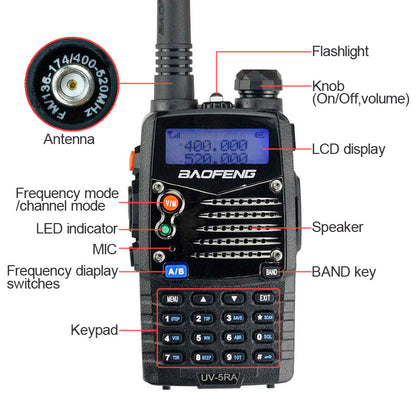 Baofeng UV-5RA | Dual Band | 4/1W | 128CH | FM Radio | TOT - Radioddity