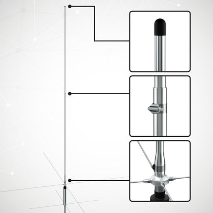 Xiegu VG4 4-Band Base Station Vertical Antenna | for HF Transceiver | 40m/20m/15m/10m - Radioddity