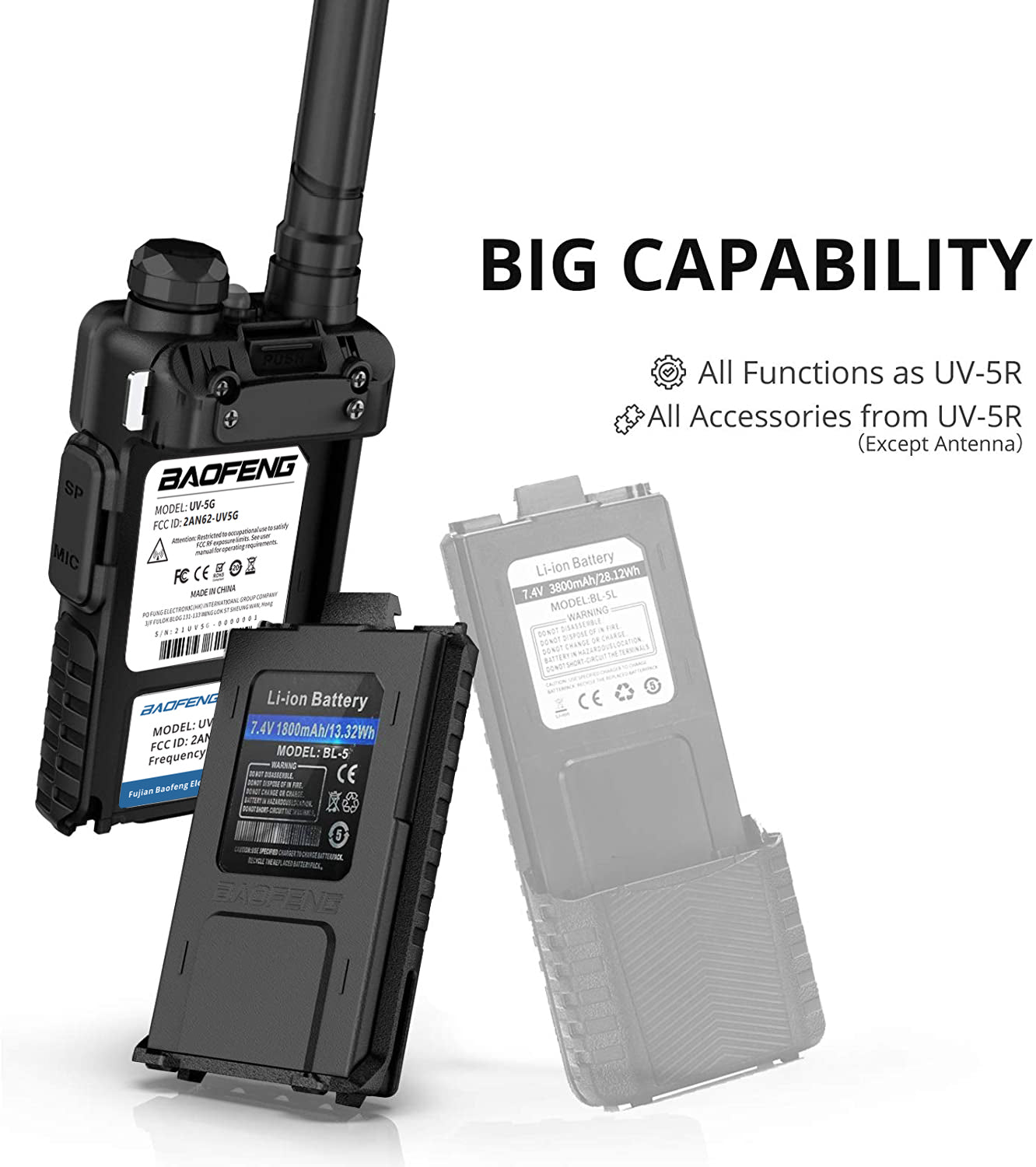 Baofeng UV-5X / UV-5G [1 Pair] [OPEN BOX] - Radioddity