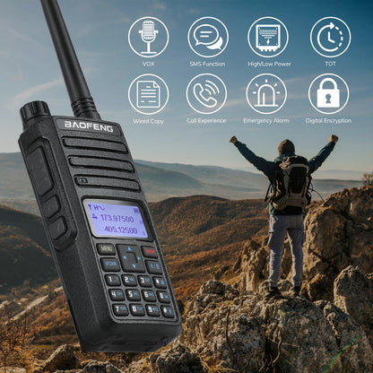 Baofeng DR-1801UV DMR Radio | 5W/1W | Analog & Digital | VHF & UHF | VFO | SMS | Dual Time Slot - Radioddity