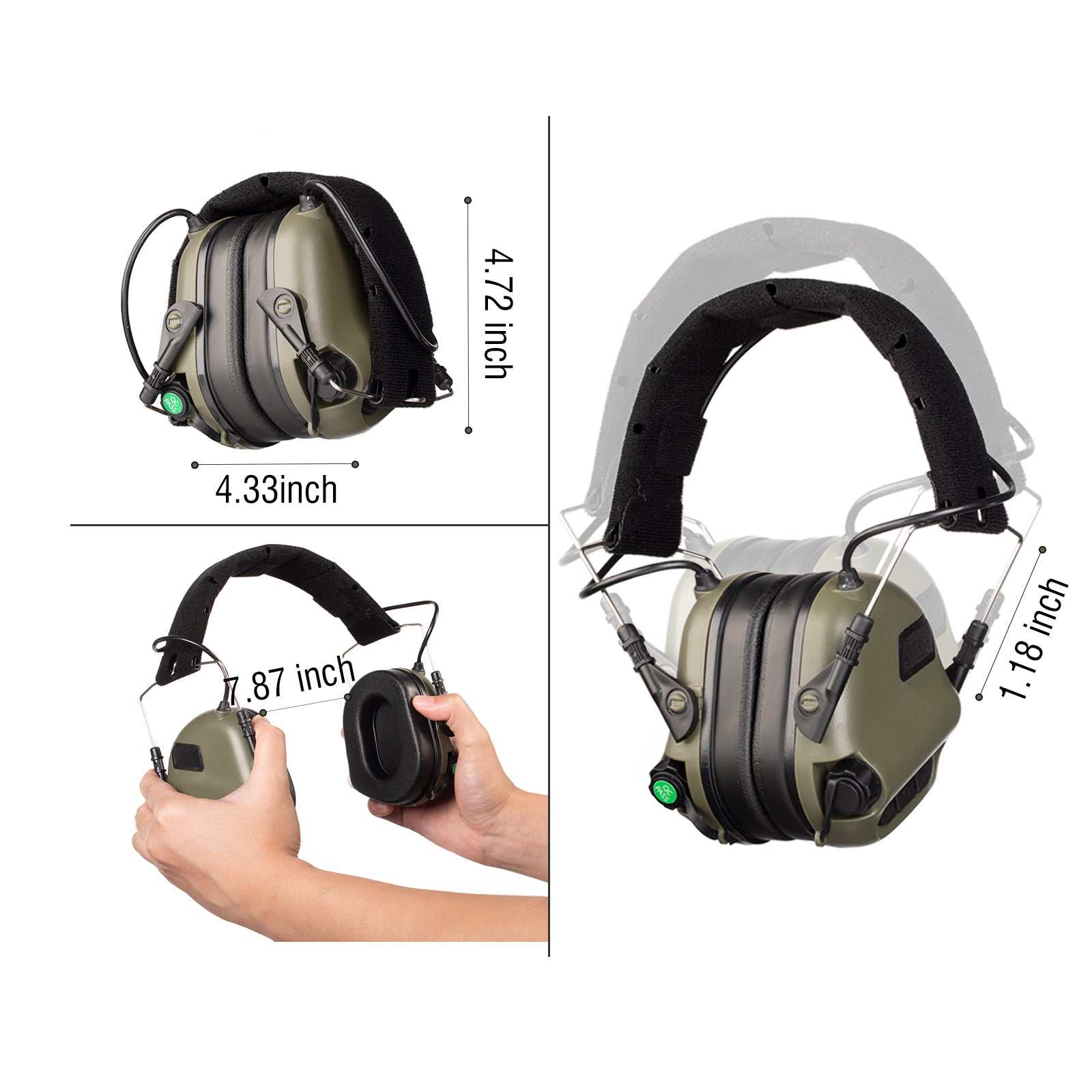 Raddy S22 Electronic Shooting Earmuffs | NRR 22dB Noise Canceling | Sound Amplification [DISCONTINUED] - Radioddity