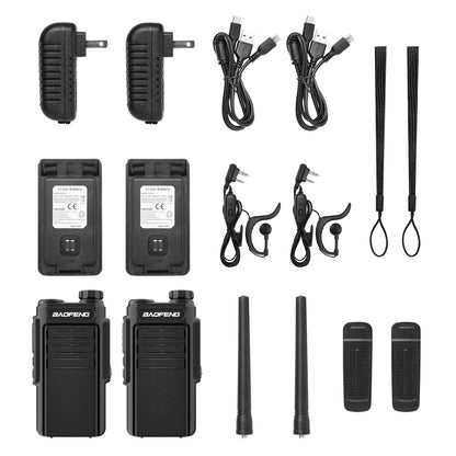 Baofeng MP31 GMRS Radio [1 Pair] | 2W |  IP54 Waterproof | USB-C Charging | VOX | NOAA Receive & Scan - Radioddity