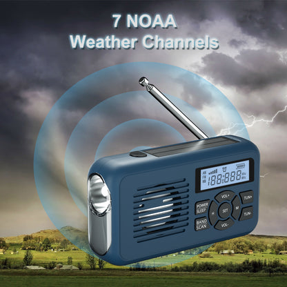 Raddy SW2 Emergency Radio | Hand Crank Solar Powered | AM FM WB | NOAA Weather Radio [DISCONTINUED] - Radioddity