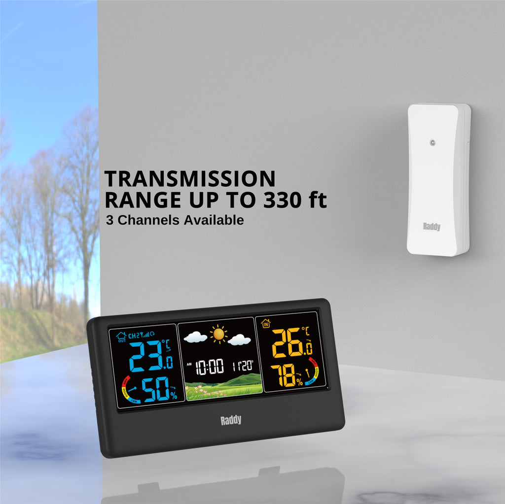 3 Channel Wireless Weather Station with Clock