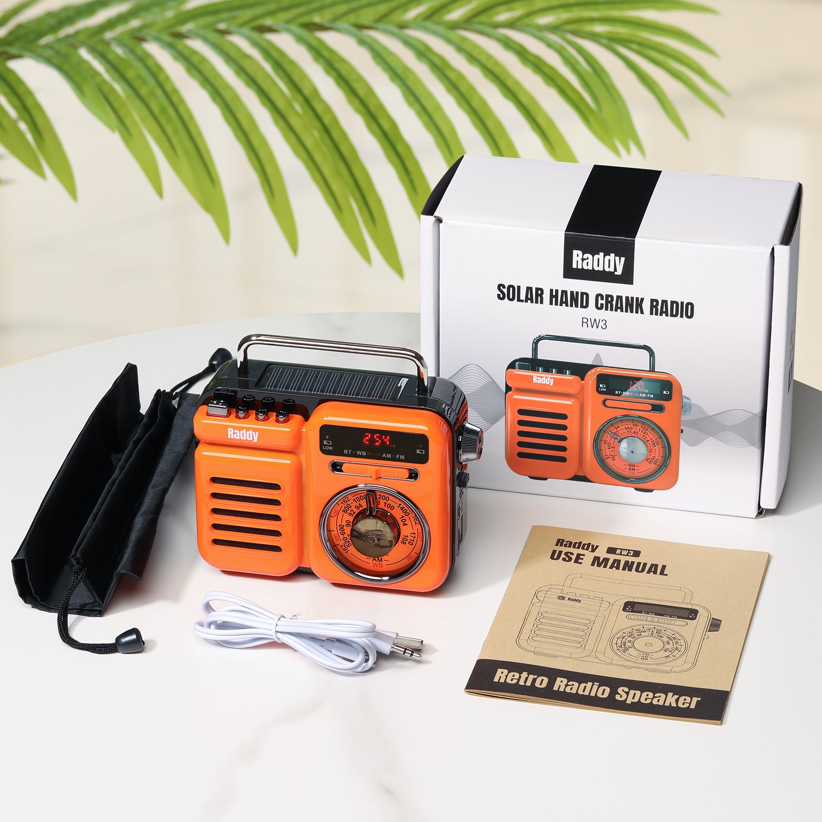 Raddy RW3 Emergency Radio | Hand Crank  | Solar | AM/FM/NOAA | Bluetooth [DISCONTINUED] - Radioddity