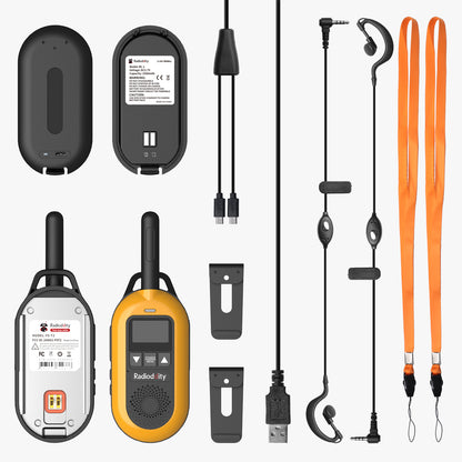 Radioddity FS-T2 / PR-T2 [1 Pair] | NOAA | License-free | USB Charging | CTCSS/DCS - Radioddity