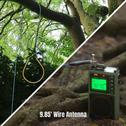 Raddy RF75A Shortwave Radio | Bluetooth 5.0 APP Control | FM AM VHF SW WB | Type-C Charging | SOS Flashlight - Radioddity