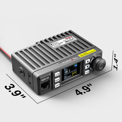 Radioddity DB20-UV Mobile Radio | Dual Band | 20W | Display Sync | 500 Channels | VOX - Radioddity