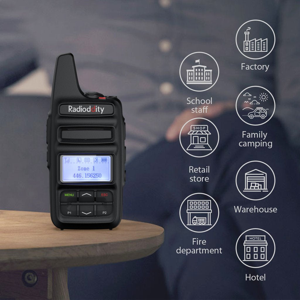 Radioddity GD-73A/E | DMR | UHF/PMR | USB Program & Charge | 3600mAh | SMS | Hotspot Use - Radioddity