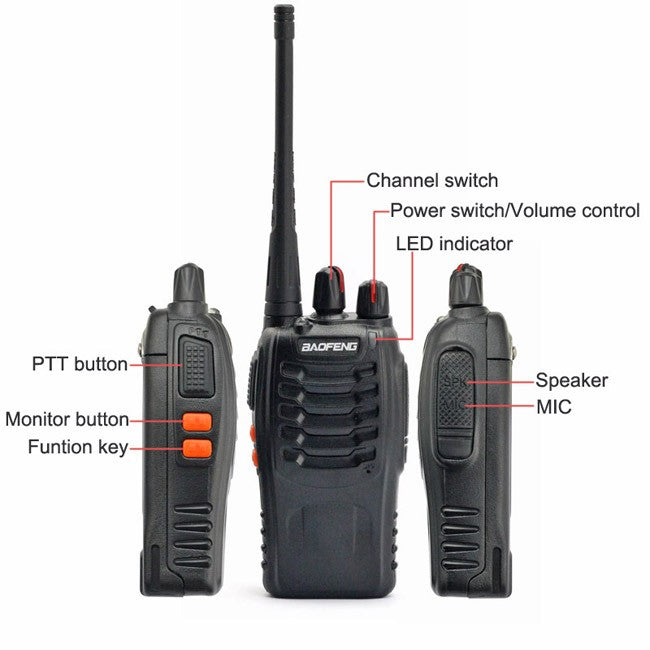 Baofeng BF-888S [2 Pack] | UHF |  5W | 16CH | CTCSS/DCS | Flashlight - Radioddity