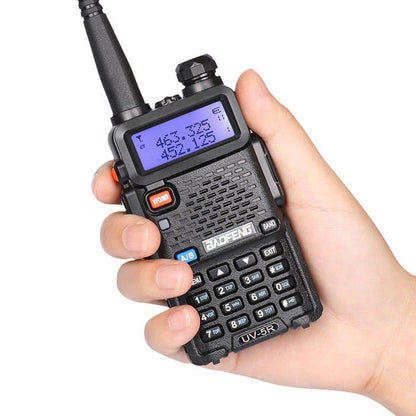 Baofeng UV-5R [5 Pack + Cable] | Dual Band | 4/1W | 128CH | Flashlight | VOX | Alert - Radioddity