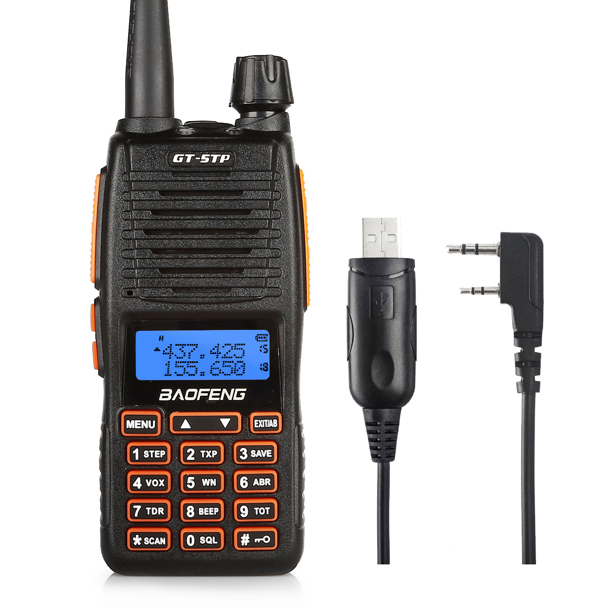 Baofeng GT-5TP Two-Way Radio + Programming Cable - Radioddity