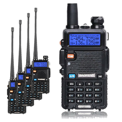 Baofeng UV-5R [5 Pack] | Dual Band | 4/1W | 128CH | Flashlight | VOX | Alert - Radioddity