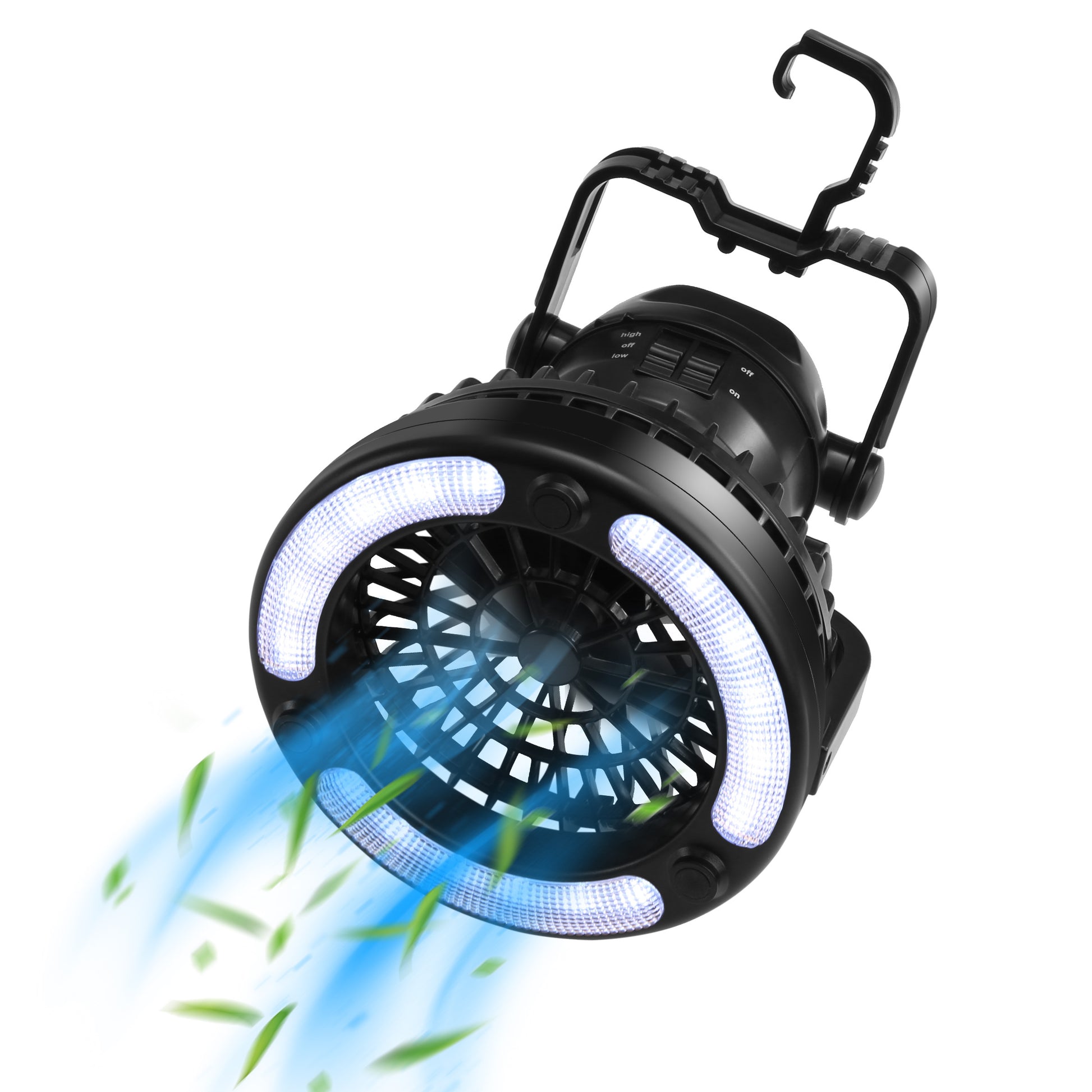 Raddy CF2 Portable Camping Fan with LED Lantern Battery Powered Tent Light [DISCONTINUED] - Radioddity