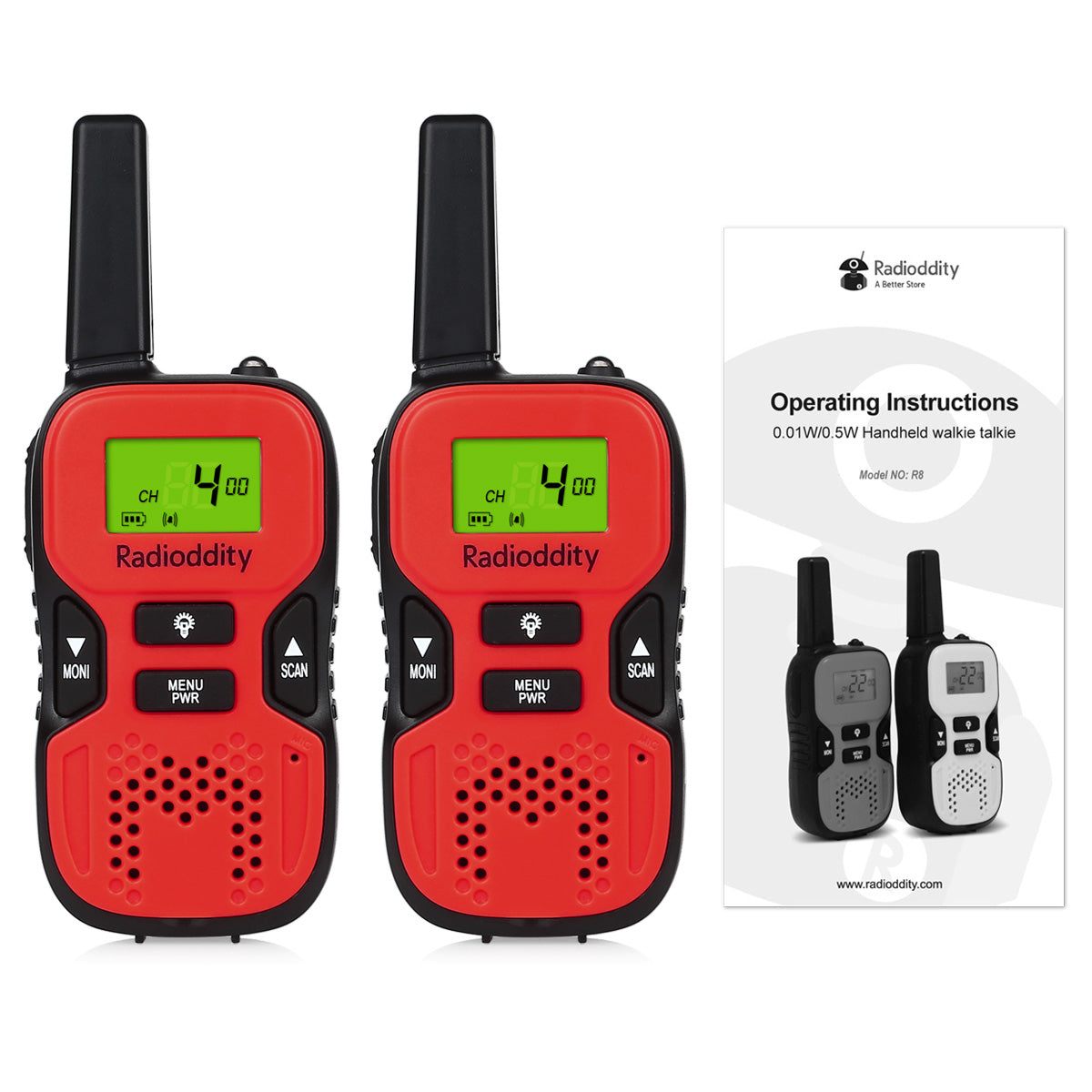 Radioddity R8 PMR446 Walkie Talkies For Kids [DISCONTINUED] - Radioddity